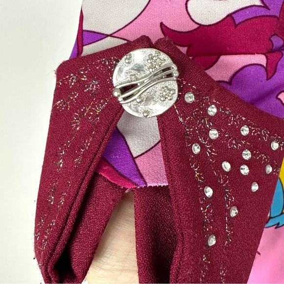 VINTAGE Handmade Pink Floral Abstract Shirt - Picture 4 of 11